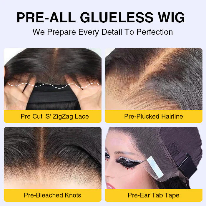 Pre Pleached Pre Cut Lace Glueless Wig 220% Density 8x5/13x4 HD Lace Frontal Put On and Go Human Hair Wigs Special Offer - Image 20