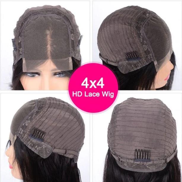 $59.9 Short Bob Wigs Straight Hair 4x4 HD Transparent Lace Closure Human Hair Wigs With Full Ends Special Offer - Image 7