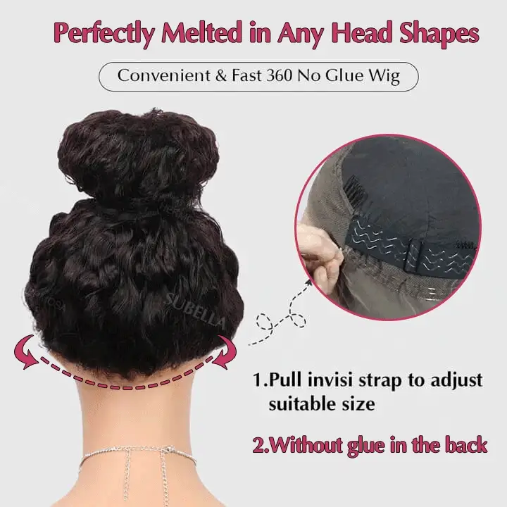 [$239 = 2 Wigs] Invisi-String 360 Lace Frontal 4C Edge Kinky Straight & Body Wave Wig Special Offer - Image 9