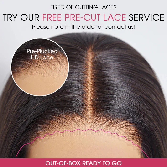 Butterfly Haircut Curtain Bangs Body Wave Glueless Wig 8x5/13x4/13x6 Bleached Knots Layered Cut HD Lace Wig - Image 6