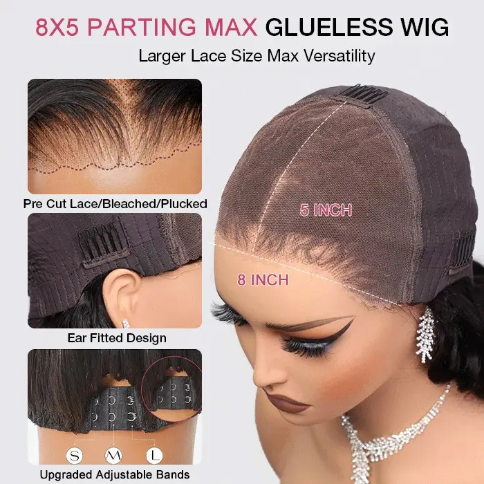 Pre-Styled Side Part Glueless Body Wave Bob Wigs Pre Cut Lace Front Wig 12A Grade Short Cut Style - Image 10