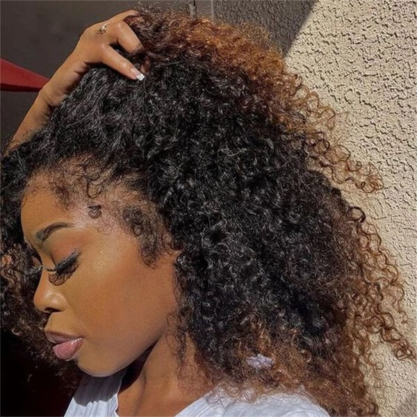 NEW Kinky Curly 4C Edges Realistic Hairline 8x5/360 Pre Cut HD Lace Frontal Glueless Human Hair Wigs - Image 6