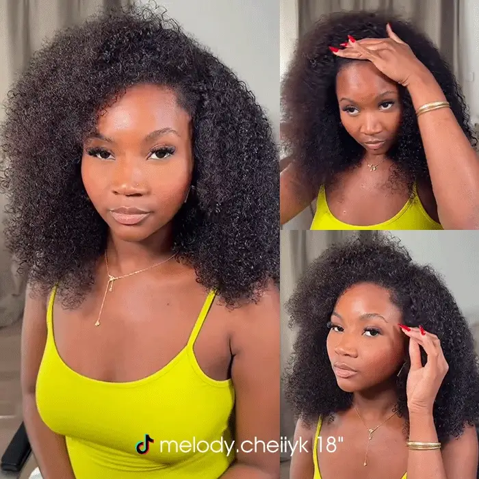 Limited Design | 4C Hairline Jerry Curly Wig 220% Density Glueless HD Lace Kinky Edges Afro Kinky Curly Human Hair Wigs - Image 7