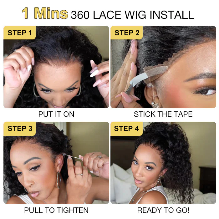 Subella Bouncy Loose Wave HD Transparent Lace Front Wigs Unprocessed Glueless Human Hair Wig - Image 12