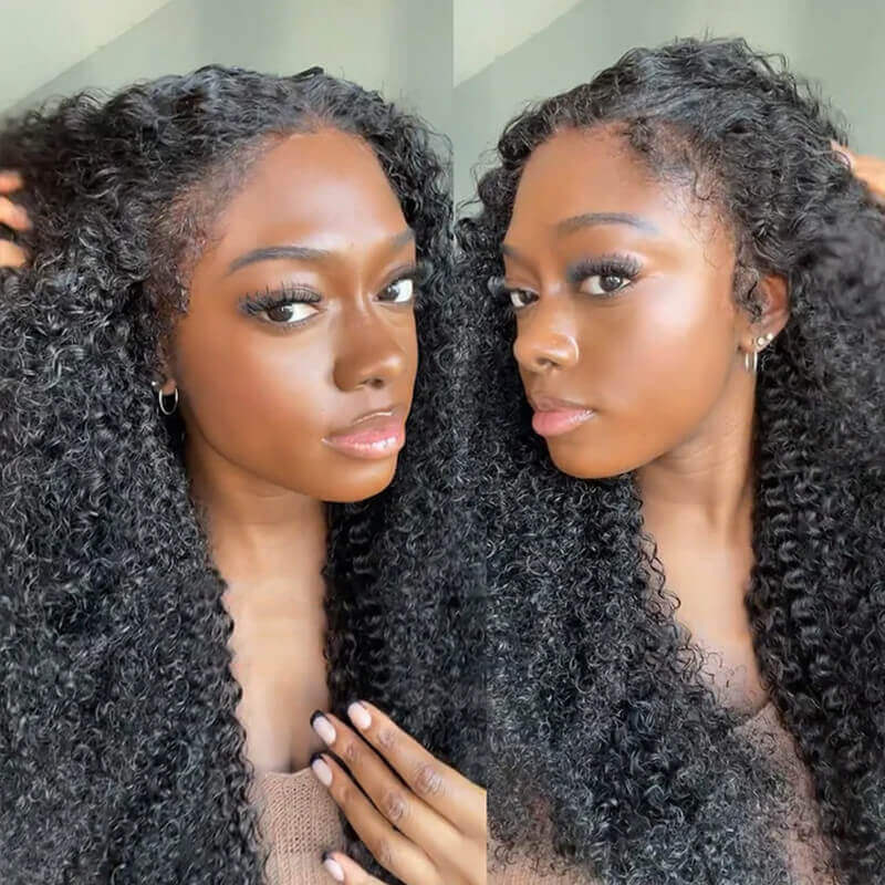 4C Curly Edge Lace Wig HD Lace Frontal Curly Human Hair Wig With Super Natural Hairline - Image 7