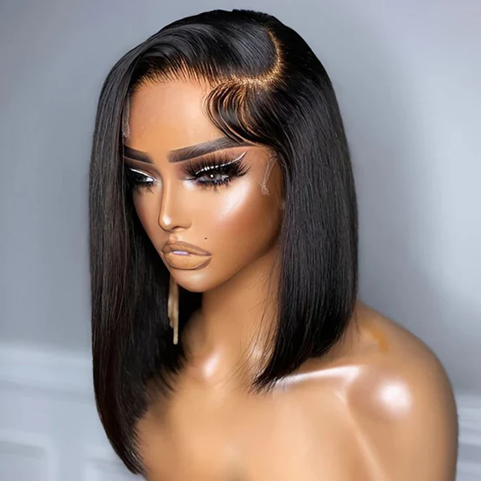Exclusive Flash | Straight Bob Pre Cut 8x5 Lace Glueless Wig 220% Density Special Offer - Image 6