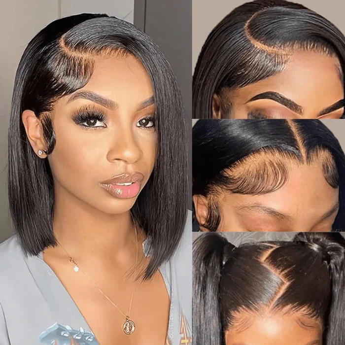 Exclusive Flash | Straight Bob Pre Cut 8x5 Lace Glueless Wig 220% Density Special Offer - Image 7