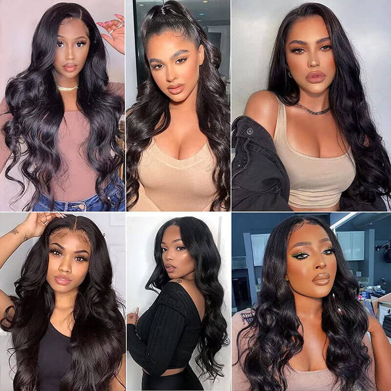 Subella 13x6 HD Transparent Lace Front Wigs 180% Density Body Wave Natural Hair Wigs Pre Plucked Wigs - Image 5