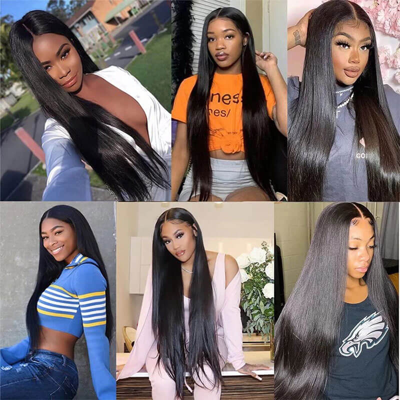 Subella Glueless Undetectable 4x4 HD Lace Closure Wigs High Density Virgin Straight Wig for Women - Image 6