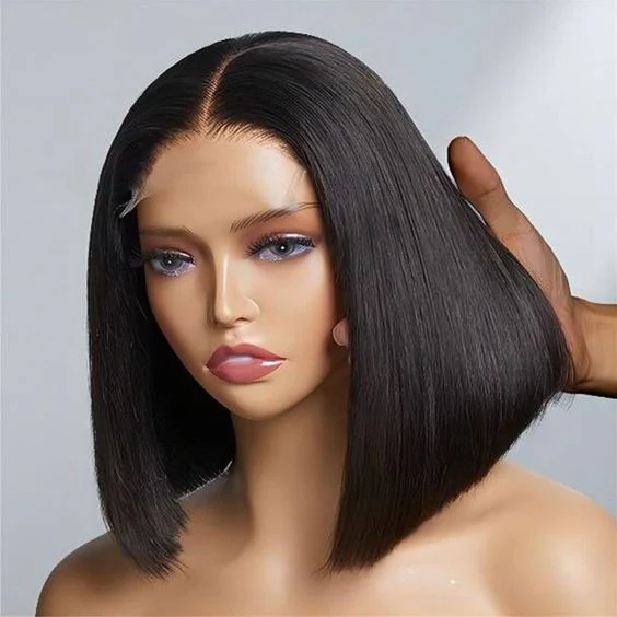 $59.9 Short Bob Wigs Straight Hair 4x4 HD Transparent Lace Closure Human Hair Wigs With Full Ends Special Offer - Image 3