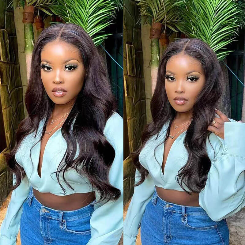 Subella Hair T Part HD Transparent Lace Wig Body Wave Human Hair - Image 4