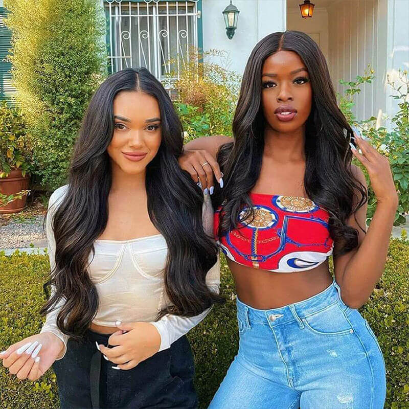 Subella Hair T Part HD Transparent Lace Wig Body Wave Human Hair - Image 5