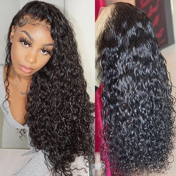 Water Wave 13x6 HD Transparent Lace Front Wig Brazilian Water Wave Lace Wigs With Pre Plucked - Image 5