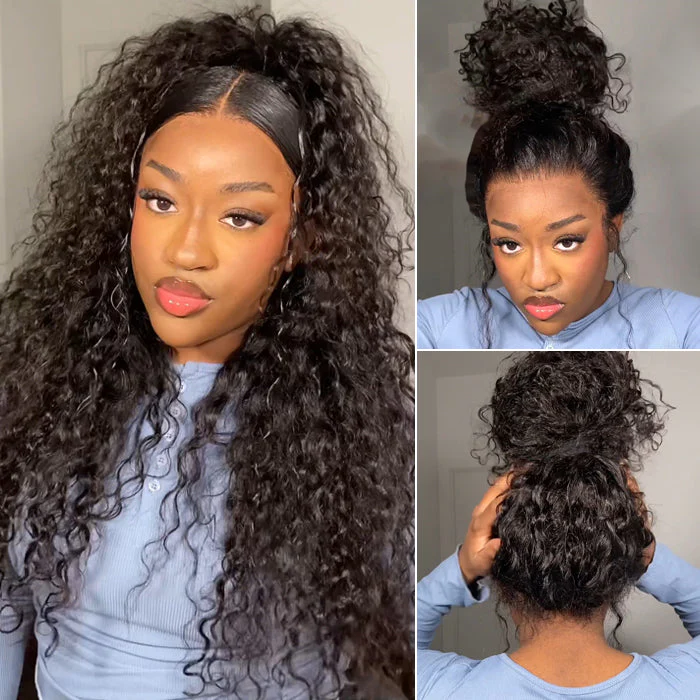 Water Wave Invisi-string Snug Fit 360 HD Lace Frontal Wig Pre Plucked Bleached Knots Special Offer - Image 4
