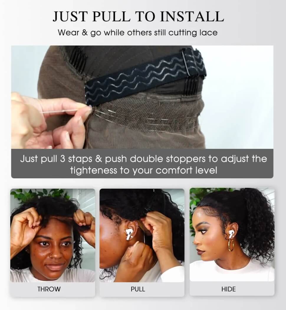 Water Wave Invisi-string Snug Fit 360 HD Lace Frontal Wig Pre Plucked Bleached Knots Special Offer - Image 8