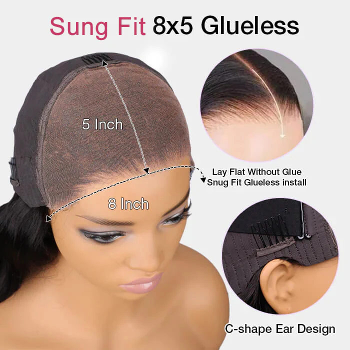 Butterfly Haircut Curtain Bangs Body Wave Glueless Wig 8x5/13x4/13x6 Bleached Knots Layered Cut HD Lace Wig - Image 7