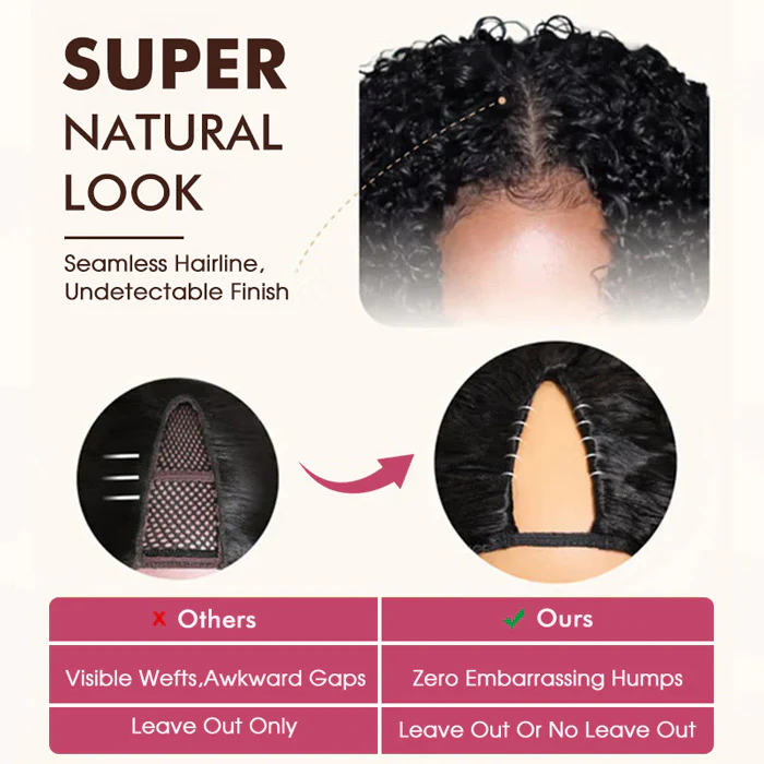 Clearance Sale | Yaki Straight V Part Glueless Wig With Invisi Drawstring 100% Human Hair Wigs Beginner Friendly Special Offer - Image 3